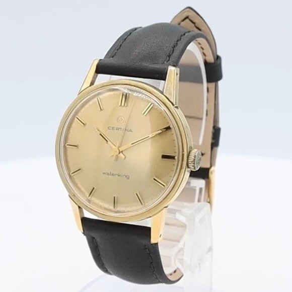 Vintage Certina 5206 075 Waterking Sunburst Men\'s Mechanical Wristwatch 25-66